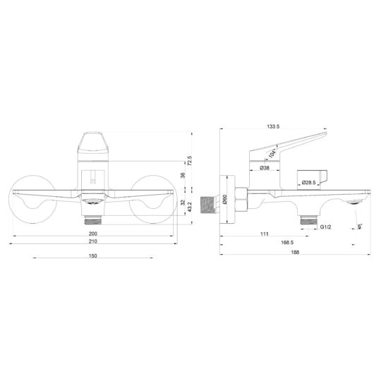 Evo fürdőszobai kádtöltő csaptelep arany