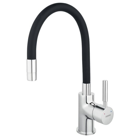 Ferro Zumba Flexibilis csövű csaptelep, fekete