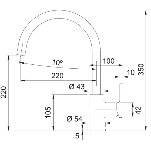 FRANKE LINA-XL konyhai csaptelep bézs, műszaki