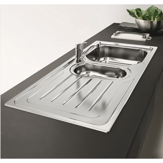 FRANKE ONDA LINE OLX 651 másfél medencés inox mosogató csepptálcával 