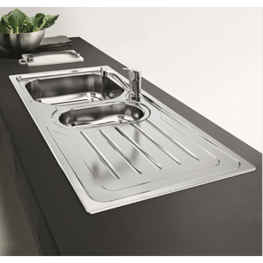 FRANKE ONDA LINE OLX 651 másfél medencés inox mosogató csepptálcával 