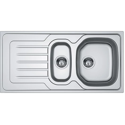 FRANKE ONDA LINE OLX 651 másfél medencés inox mosogató, szifonnal, bal