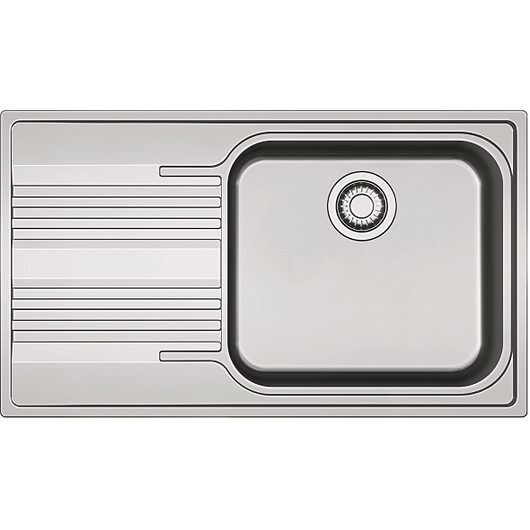 FRANKE SMART SRX 611-86-LB egymedencés inox mosogató, szifonnal, jobb