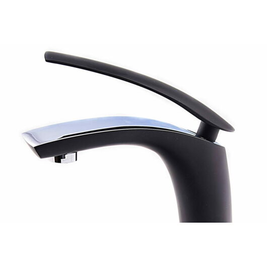 Éder fürdőszobai magasított csaptelep fekete-króm