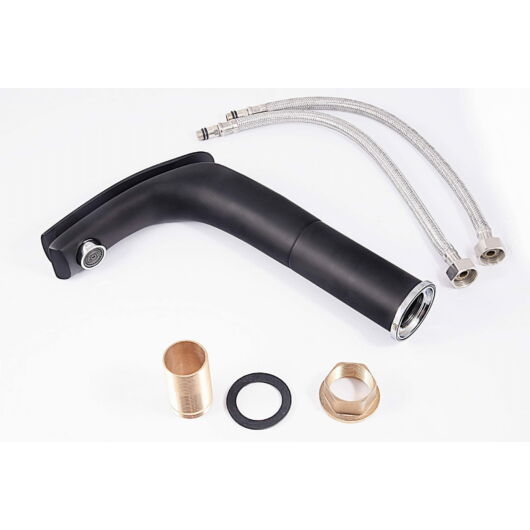 Éder fürdőszobai magasított csaptelep fekete-króm