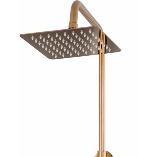Rossa esőztető zuhanyszett szögletes zuhanyfejjel rose gold