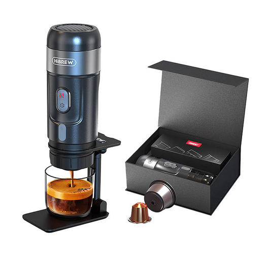 HiBREW H4A-premium 3 az 1-ben hordozható kávéfőző adapterrel és tokkal, 15 bar nyomással