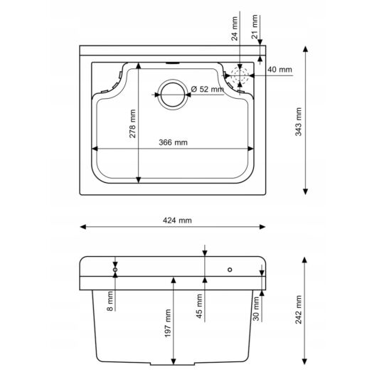 Manta mini fali kézmosó