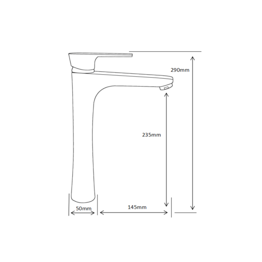 Axel magasított fürdőszobai mosdó csaptelep króm