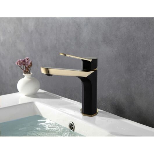 Lerma fürdőszobai mosdó csaptelep fekete-arany