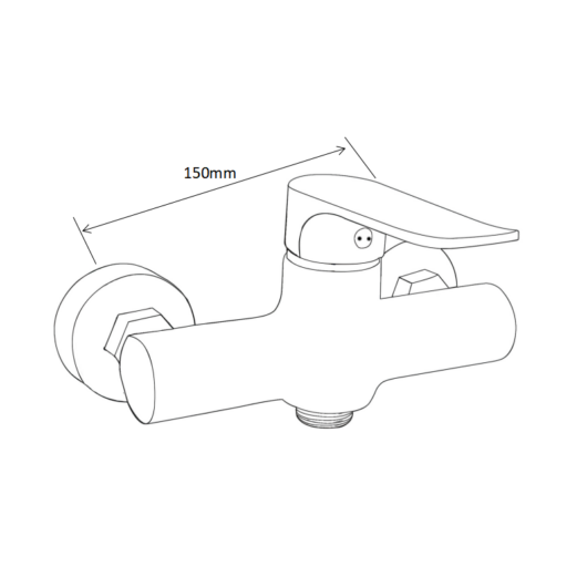 Pecos csaptelep zuhanyhoz króm