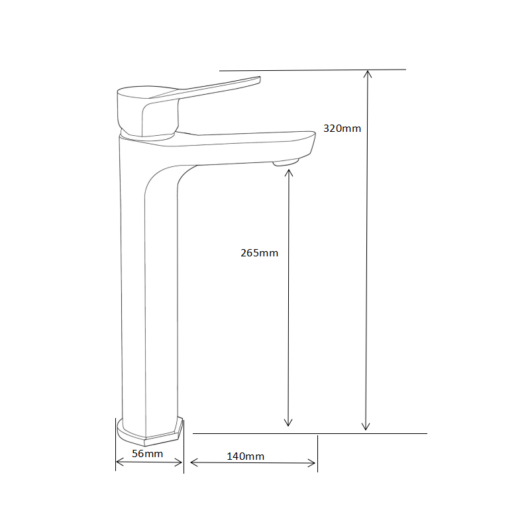 Lerma magasított fürdőszobai mosdó csaptelep arany