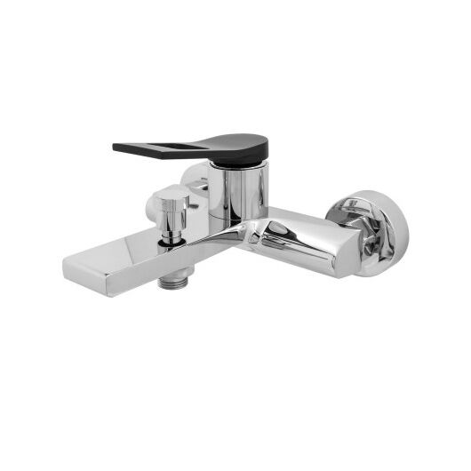 Róma kádtöltő fürdőszobai csaptelep króm-fekete