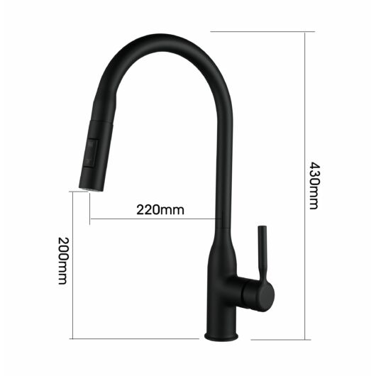 Rony konyhai csaptelep fekete