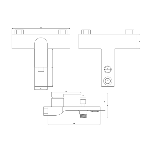 Rossa kádtöltő csaptelep króm