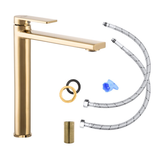 Rossa fürdőszobai mosdó csaptelep magas arany