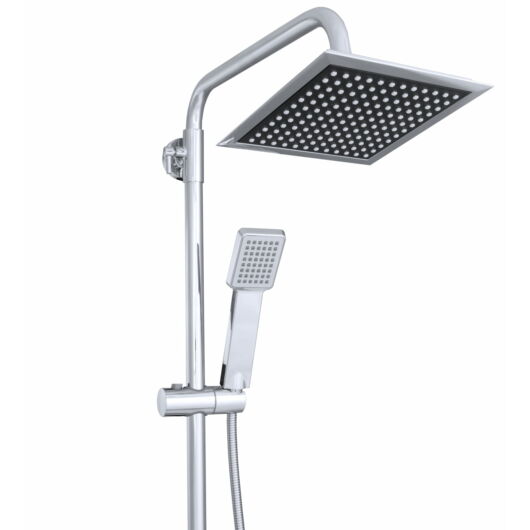 Roy esőztető zuhanyszett szögletes zuhanyfejjel króm