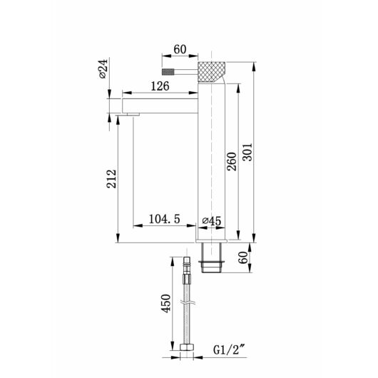 Roy Pro magas fürdőszobai mosdó csaptelep méretek