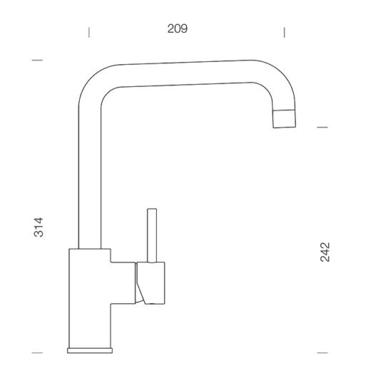 Schock Fonos konyhai csaptelep Cristalite Alpina, fehér