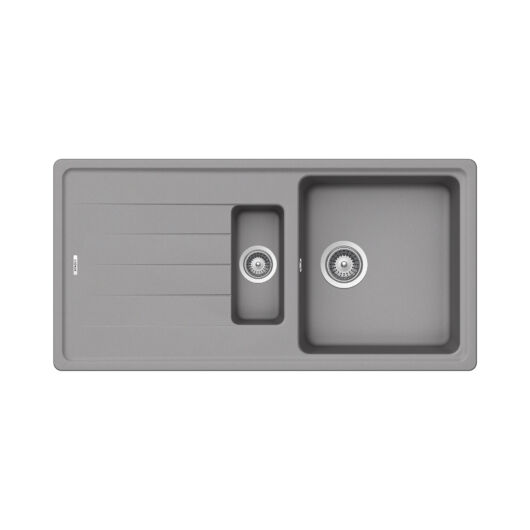 SCHOCK Element D-150 Cristalite Croma gyümölcsmosós gránit mosogató, szifonnal, szürke