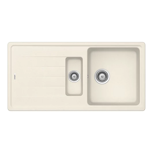 SCHOCK Element D-150 Cristalite Vanilla gyümölcsmosós gránit mosogató, szifonnal, vanilia
