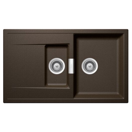 SCHOCK Mono D-150 Cristadur Bronze gyümölcsmosós gránit mosogató, szifonnal, barna
