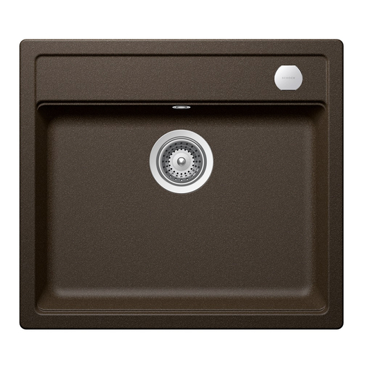 Schock Mono N-100 Cristadur Bronze egymedencés gránit mosogató automata dugóemelő, szifonnal, barna