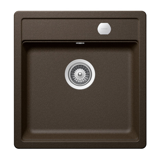 Schock Mono N-100S Cristadur Bronze egymedencés gránit mosogató automata dugóemelő, szifonnal, barna
