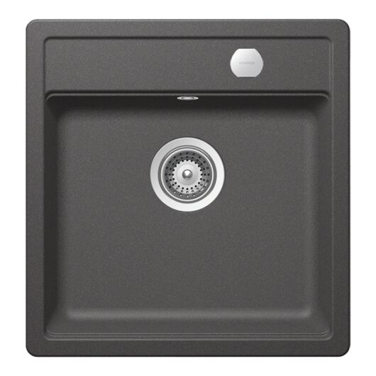 Schock Mono N-100S Cristadur Stone egymedencés gránit mosogató automata dugóemelő, szifonnal, palaszürke