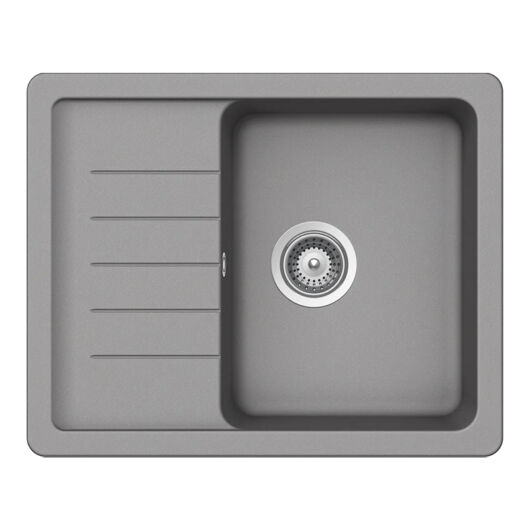 Schock Pinedo D-100XS konyhai mosogatótálca Cristalite Croma 620 x 500 mm, gránit kompozit, szürke, beépíthető