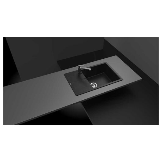 Schock Ronda D-100XL konyhai mosogatótálca Cristalite Vanilla 780 x 500 mm, gránit kompozit, világos bézs, beépíthető