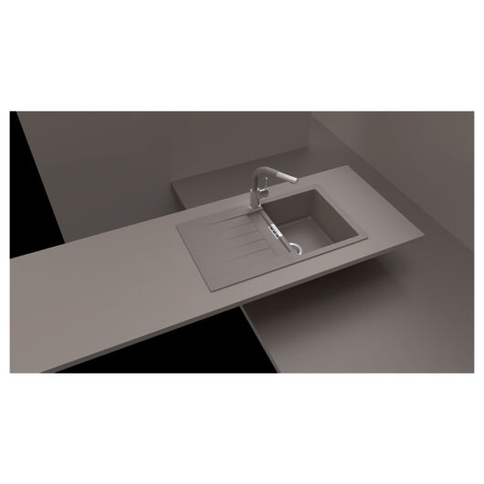 Schock Signus D-100 konyhai mosogatótálca Cristadur Magnolia 860 x 500 mm, gránit, krémfehér, beépíthető