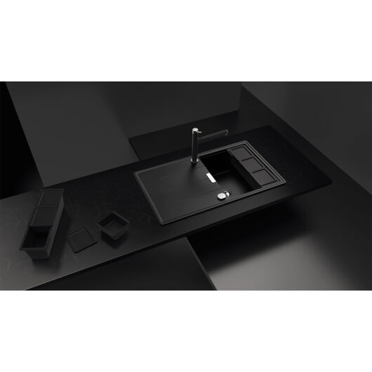 Schock Tia D-100 egymedencés gránit mosogató csepptálcával be