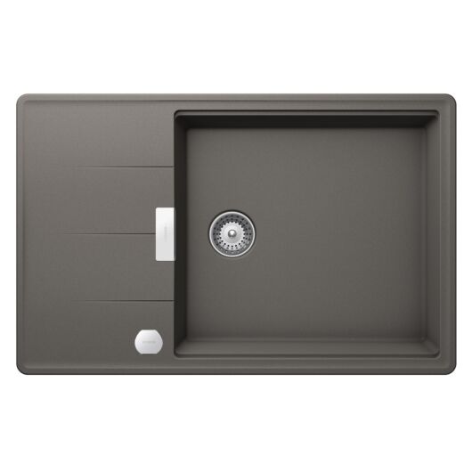 Schock Tia D-100LS egymedencés gránit mosogató automata dugóemelő, szifonnal, sötétszürke