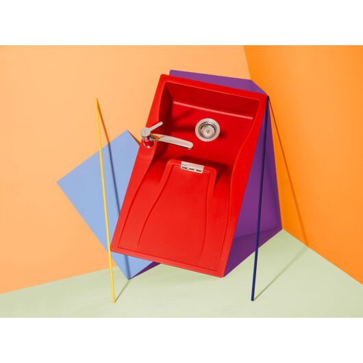 Schock Waterfall D-100 egymedencés gránit mosogató csepptálcával be