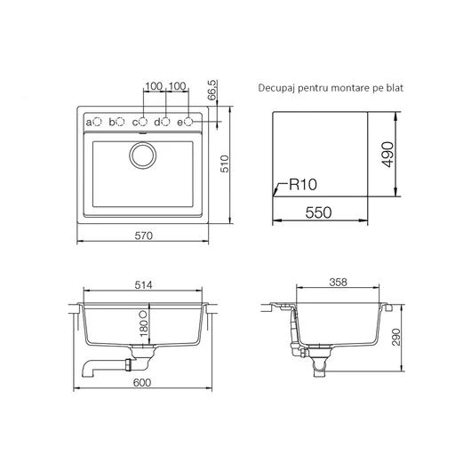 Schock Nemo N-100 Cristalite egymedencés gránit mosogató méretek