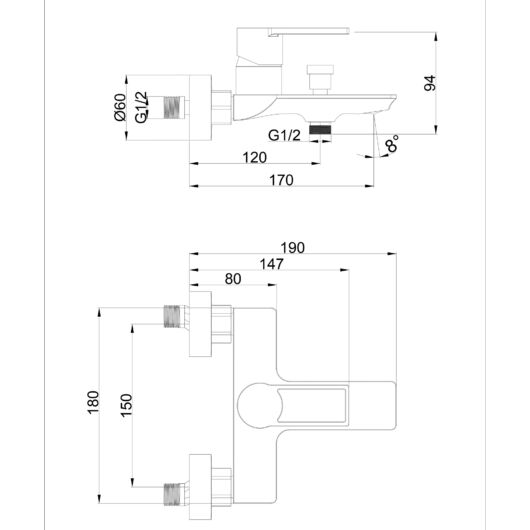 Simba fürdőszobai kádtöltő csaptelep arany