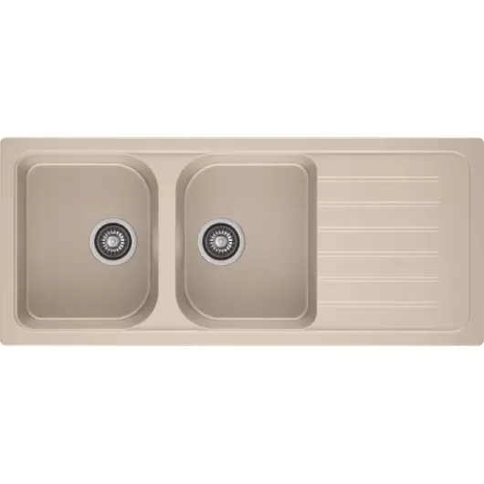 A-POINT 200 kétmedencés csepegtetőtálcás gránit mosogató