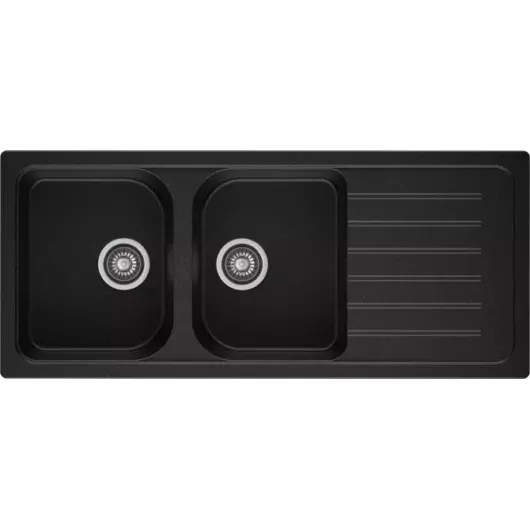 A-POINT 200 kétmedencés csepegtetőtálcás gránit mosogató