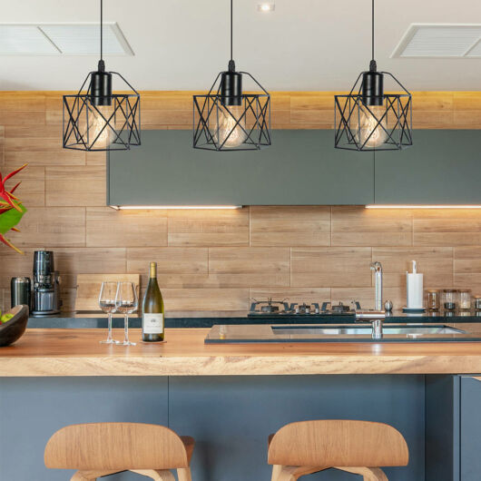 DOMENO ID-501 függesztett mennyezeti lámpa, 3xE27W, fekete