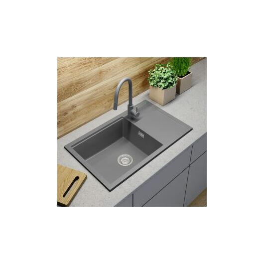 Advance Plus 80 csepegtetőtálcás egymedencés gránit mosogató