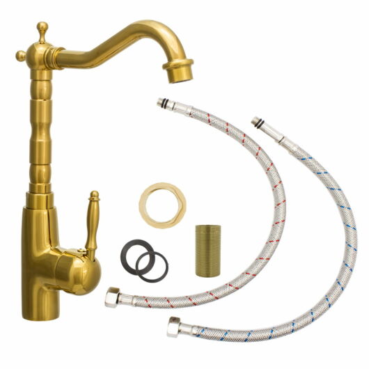 Retro 3 konyhai csaptelep arany