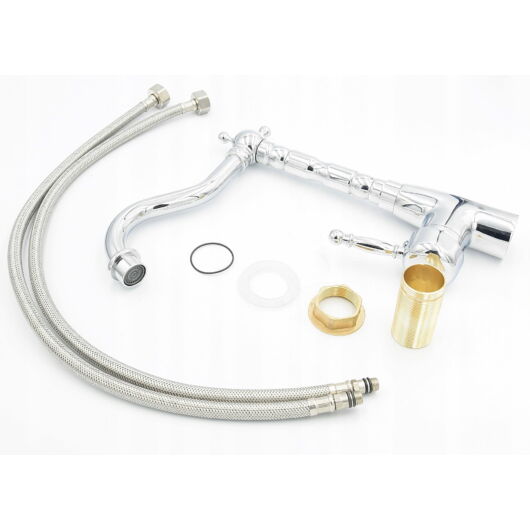 Retro 3 konyhai csaptelep króm