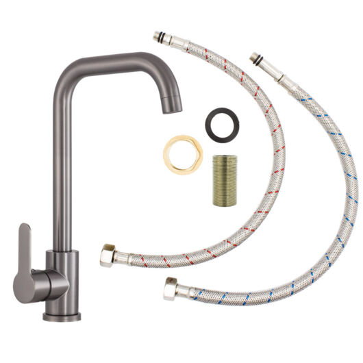 Steel konyhai csaptelep gunmetal