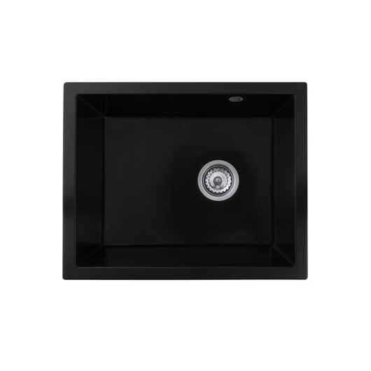 Gamma Decor 5040 gránit mosogató, szifonnal, fekete