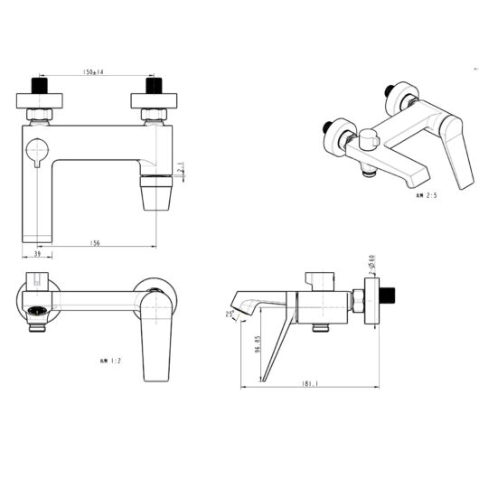 ROMA kádtöltő csaptelep 