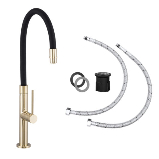 Flex Slim konyhai csaptelep fekete-arany