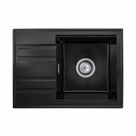 Modern 6040 csepegtetőtálcás egymedencés gránit mosogató