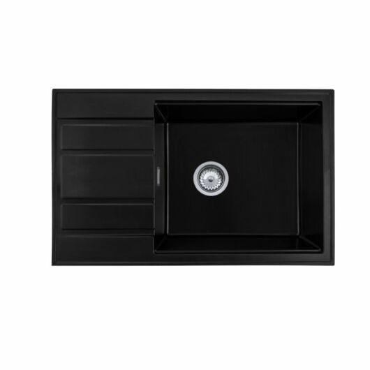 Modern 8010 csepegtetőtálcás egymedencés gránit mosogató