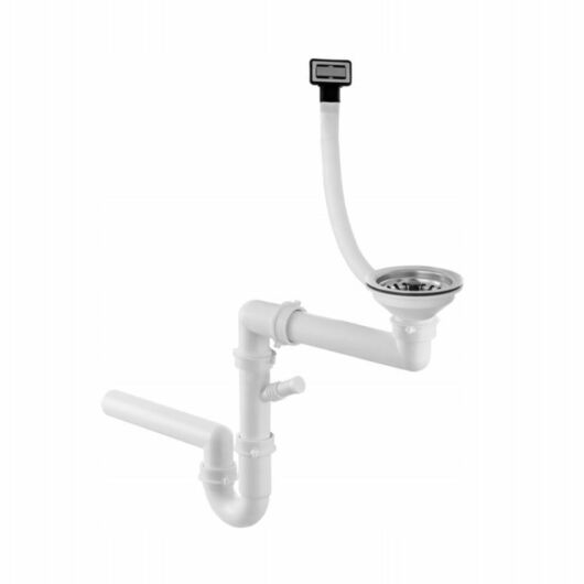 Gamma Quadro 8151 balos gránit mosogató, szifonnal